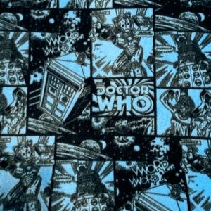 Dr Who Fleece Fabric 2012 "You Will Be Exterminated" 60" wide 2 yards SEWING